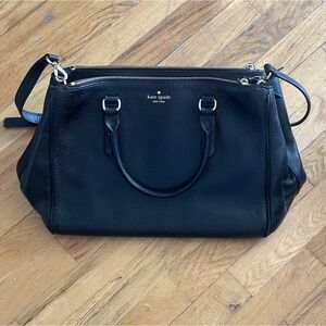 Kate Spade Cobble‎ Hill Small Leslie Black Leather Satchel Bag WKRU3927